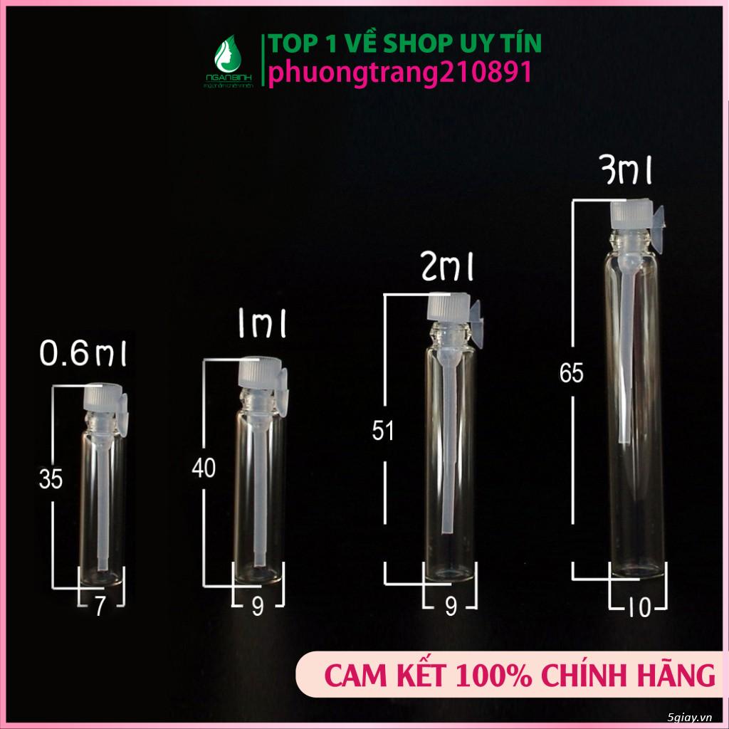 Chai thủy tinh chiết mẫu thử nước hoa vial 1ml - lọ mini không chứa dung dịch