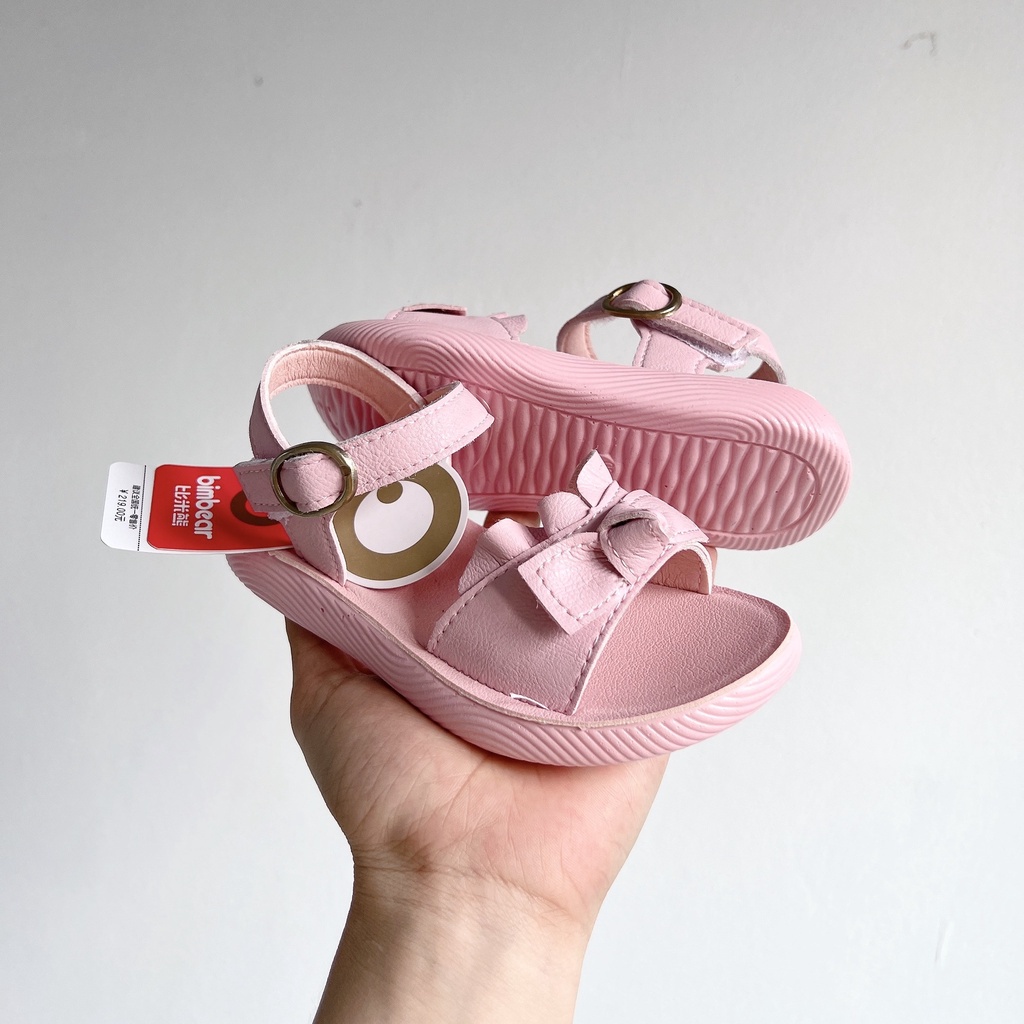 Sandal bé gái - dép quai hậu siêu xinh da mềm PU chính hãng thắt nơ thanh lịch siêu nhẹ Babybees 720 750 ( ảnh thật)