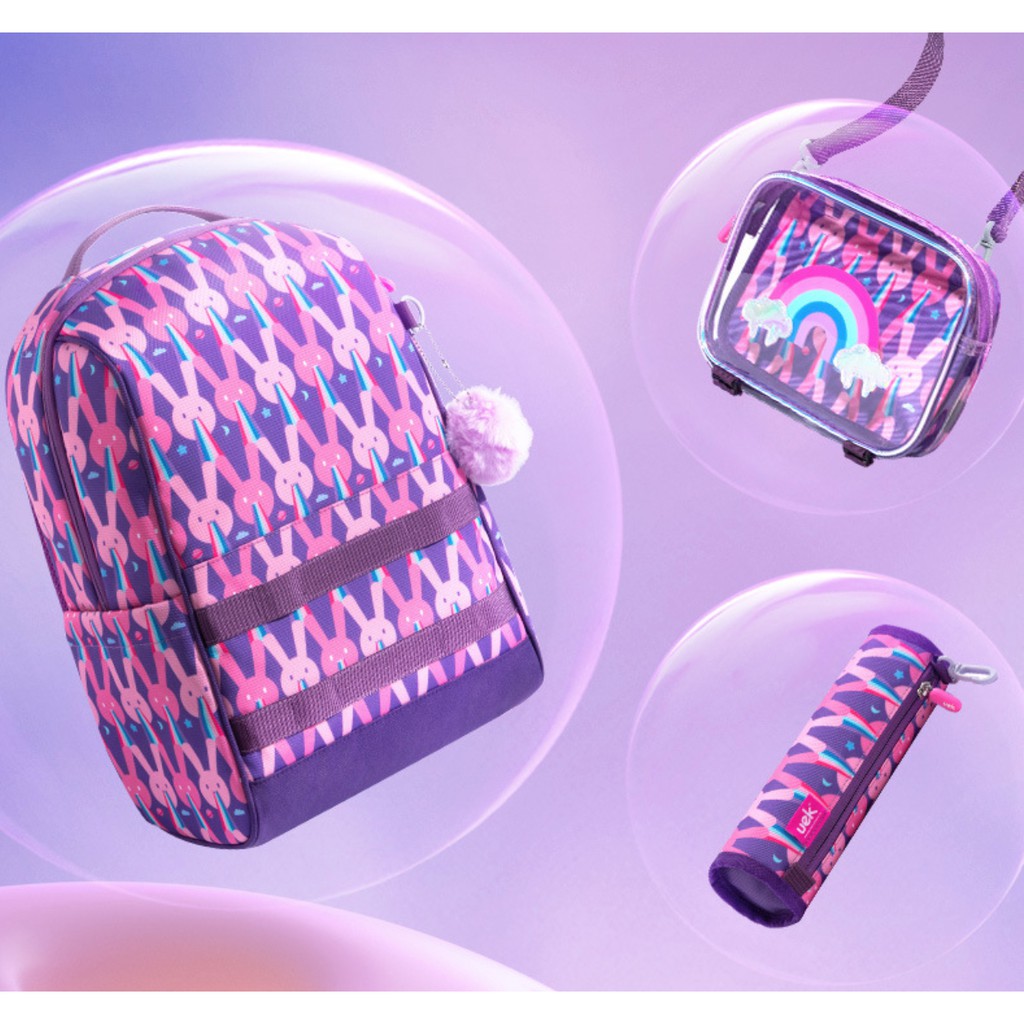 Balo UEK Kèm Túi Chéo Và Hộp Bút Vải Cho Bé Gái