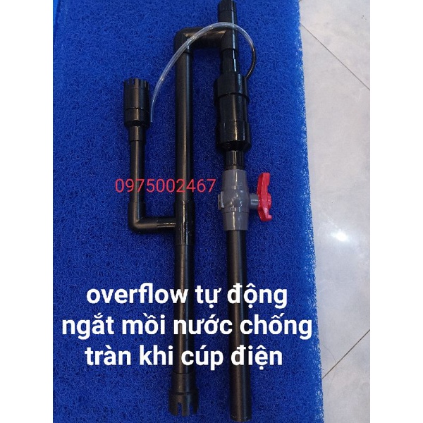 [Mã PET50 giảm 10% - tối đa 50K đơn 250K] OVERFLOW BỂ CÁ phiên bản mới . mặt hút xoay + có van mồi nước đơn giản