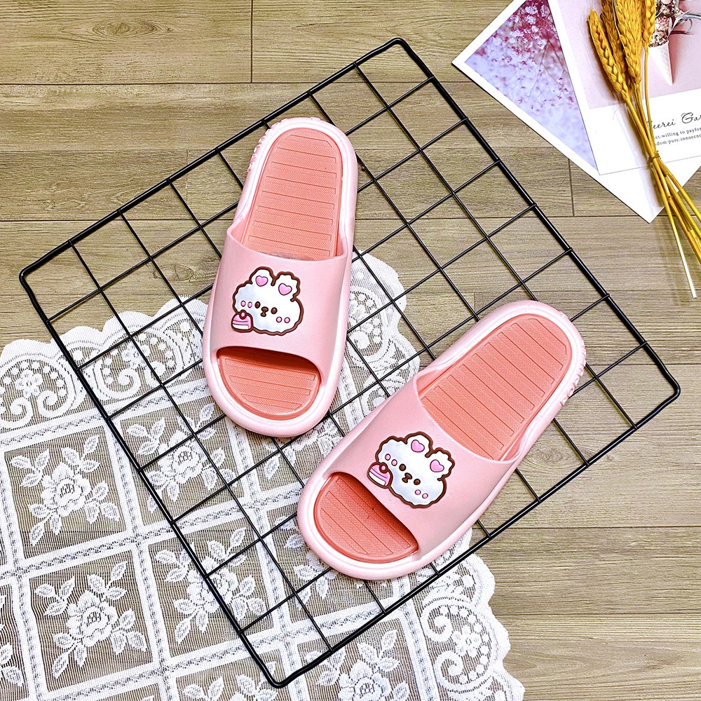 Dép quai ngang nữ hình thỏ cute phối màu trẻ trung năng động - TT433