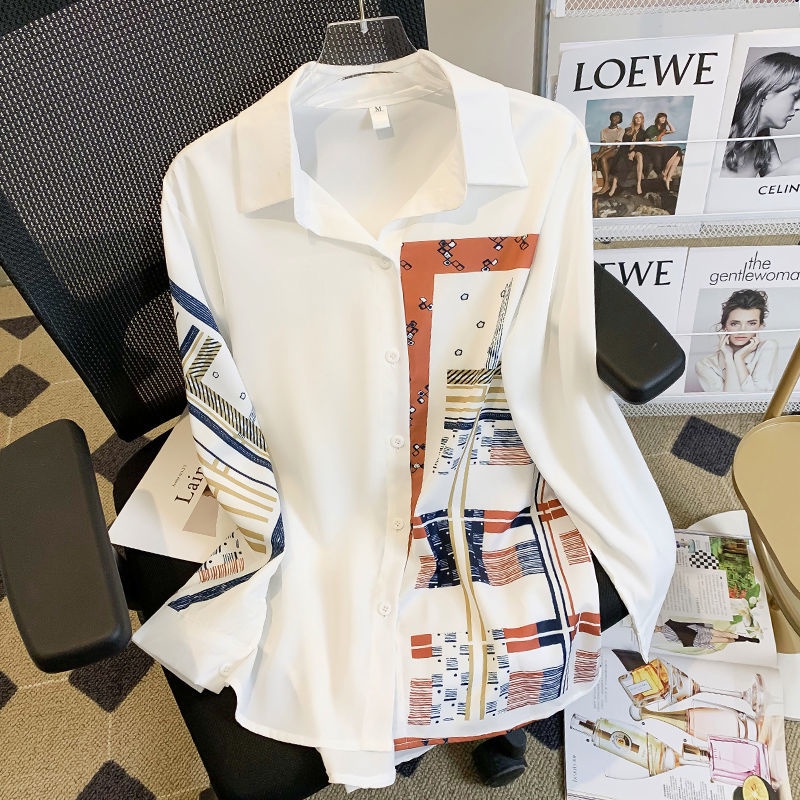 Áo Sơ Mi Tay Dài In Họa Tiết Thời Trang Mùa Thu Cho Nữ