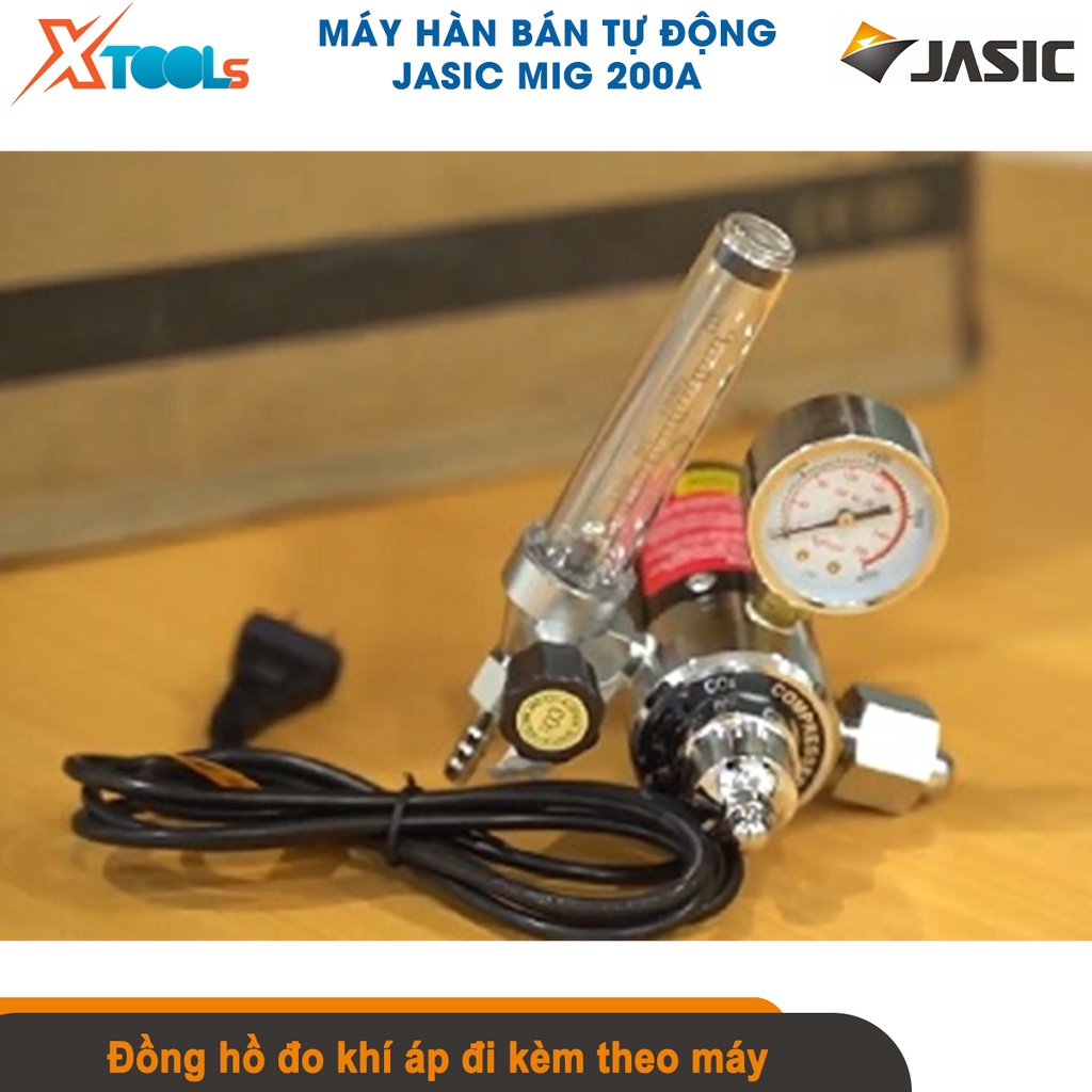 Máy hàn mig bán tự động Jasic MIG200 phạm vi điều chỉnh dòng hàn 50-200A đường kính dây 0.8mm-1.0m [CHÍNH HÃNG][XTOOLS]