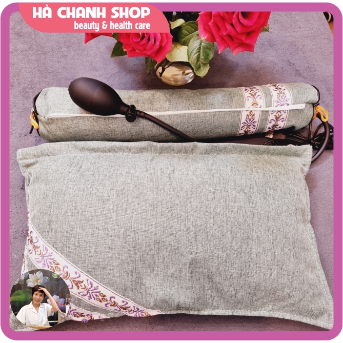 Gối Thảo Dược Kê Cổ Gối Đầu Ngải Cứu Có Cắm Điện Làm Nóng Cổ Spa Hương Thơm Thảo Mộc Giúp Giảm Đau Nhức Cổ Vai