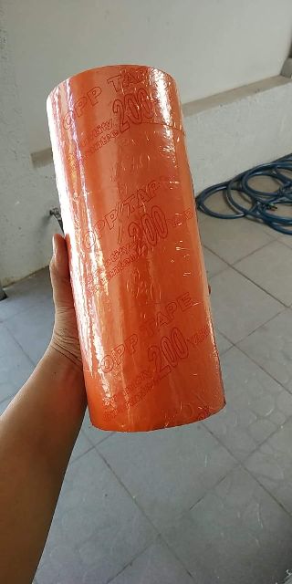 1 lốc 6 cuộn Băng keo OPP Trong/ Đục/ Cam, 200 Yard, 5F, Mic 50