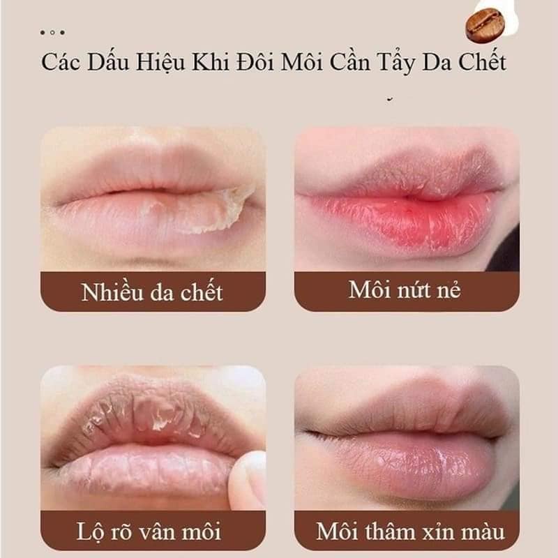 Tẩy da chết môi Cà Phê HEYXI Dưỡng Ẩm Chăm Sóc Môi làm hồng môi 15g