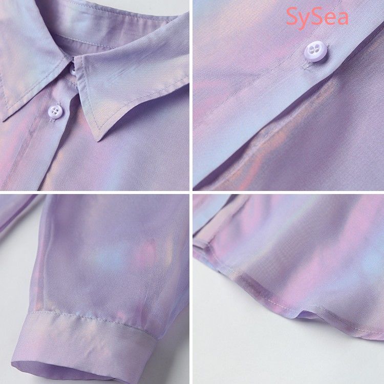 Áo Sơ Mi Mỏng Tay Dài Dáng Rộng Thời Trang Mùa Hè Dành Cho Bạn Nữ