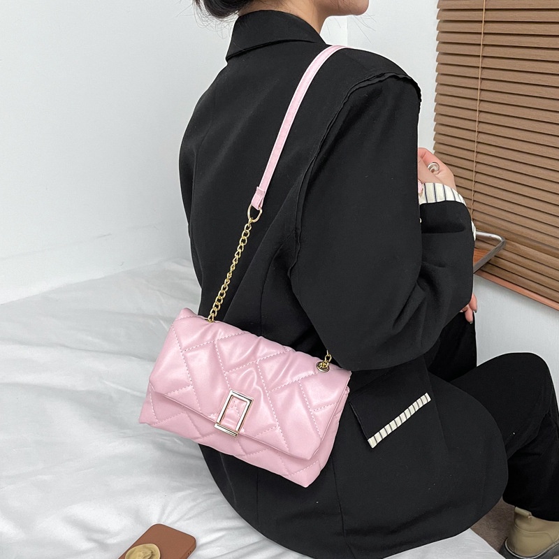 Túi Đeo JASMIN NOIR Chéo Họa Tiết Kẻ Sọc Có Khóa Thời Trang Dành Cho Nữ