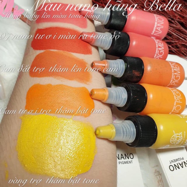 Mực Phun Mày Môi Nano Bella