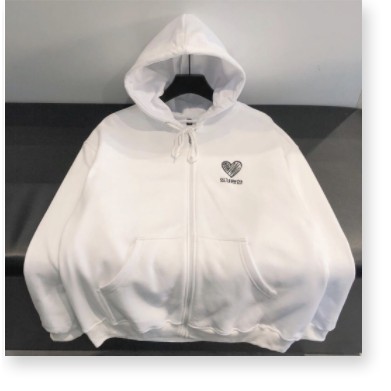 ÁO KHOÁC NỮ FOM RỘNG SIÊU TO KHỔNG LỒ THÊU TRÁI TIM