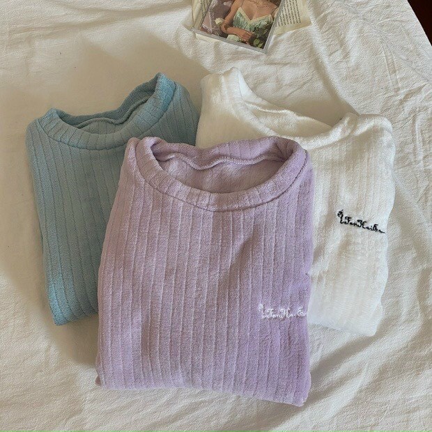 (HÀNG ORDER) Bộ đồ ngủ lông len tăm nhiều màu phong cách Hàn Quốc - GNCM | BigBuy360 - bigbuy360.vn