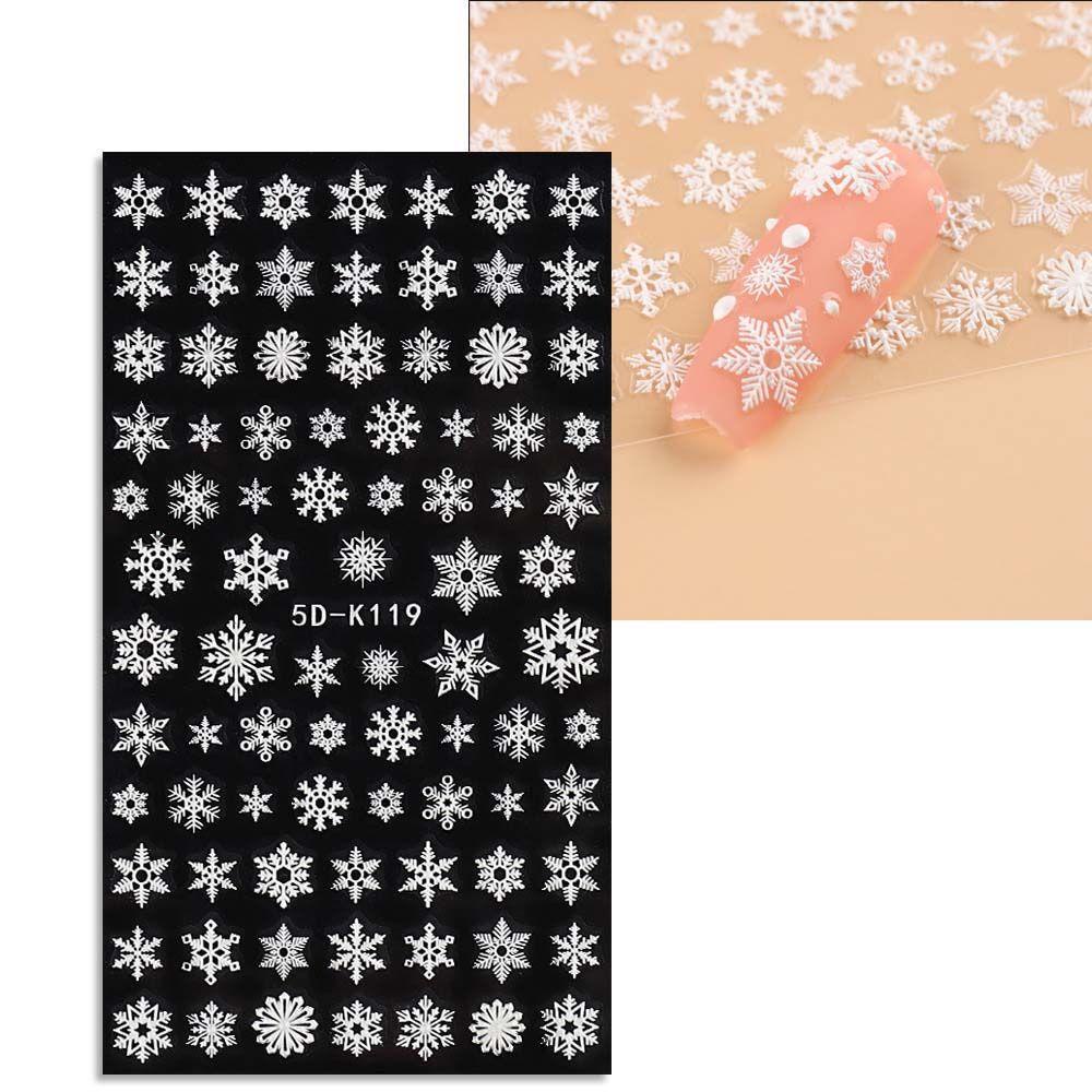 Miếng Dán Trang Trí Móng Tay Họa Tiết Giáng Sinh 5D Dễ Thương Charms