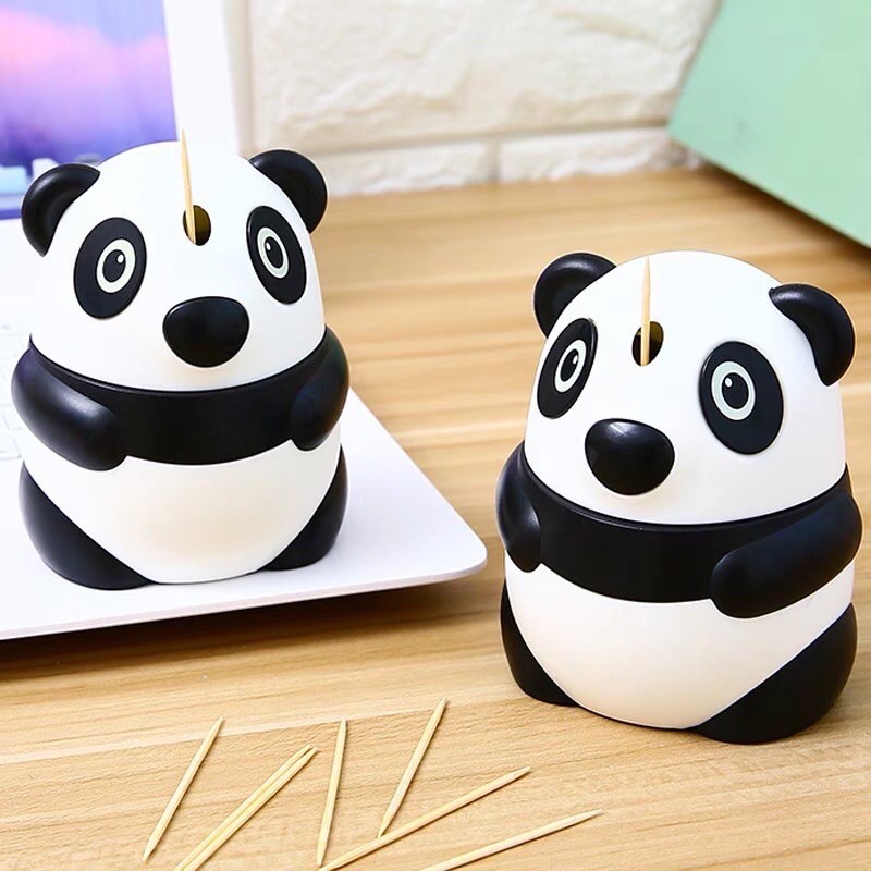 [Giá Hủy Diệt] Hộp Đựng Tăm Hình Con Gấu Dễ Thương Có Nút Bật Tự Động, Lọ Đựng Tăm Xỉa Răng Con Gấu Thông Minh - MS1099