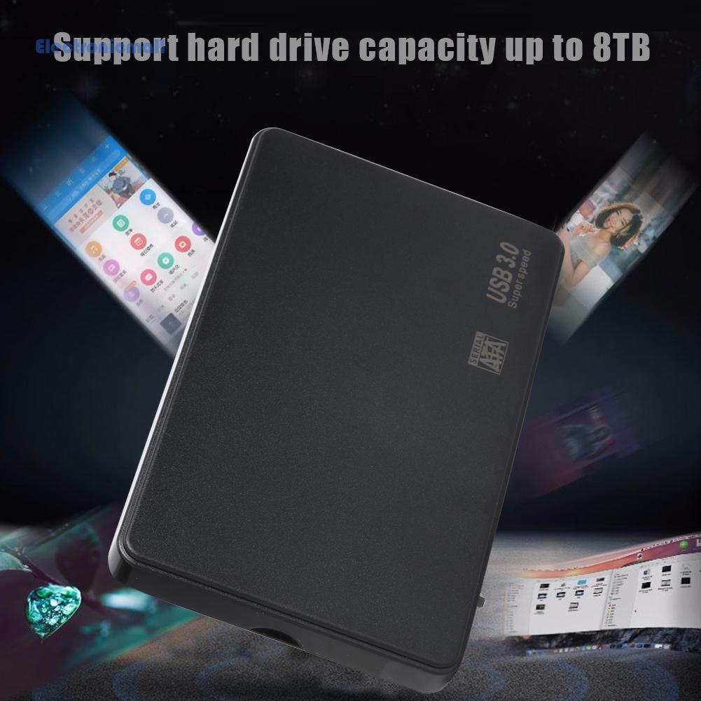 ElectronicMall01 2.5 inch USB3.0 to SATA3 High Speed Support 8TB External Hard Drive Enclosure