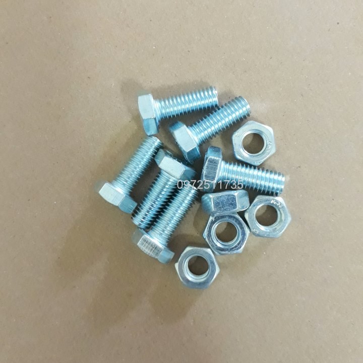 20 bộ bulong mạ kẽm M8