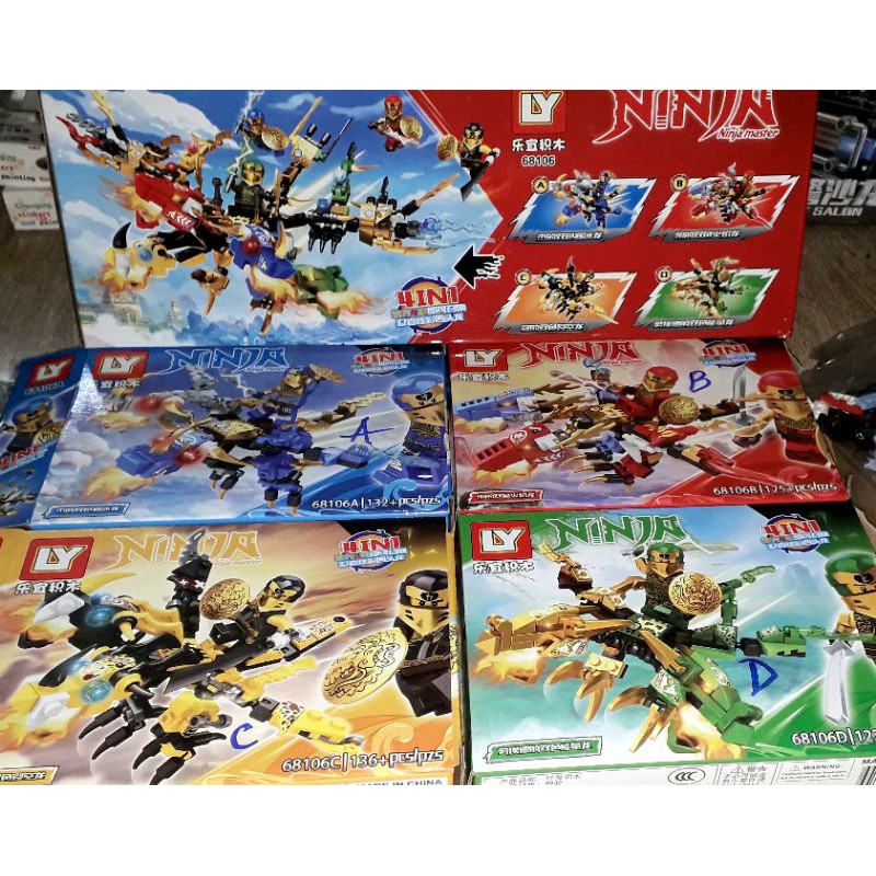 Lắp ráp 1 hộp LegoNinja Rồng 68106 có trên 120 chi tiết bằng nhựa rất đẹp