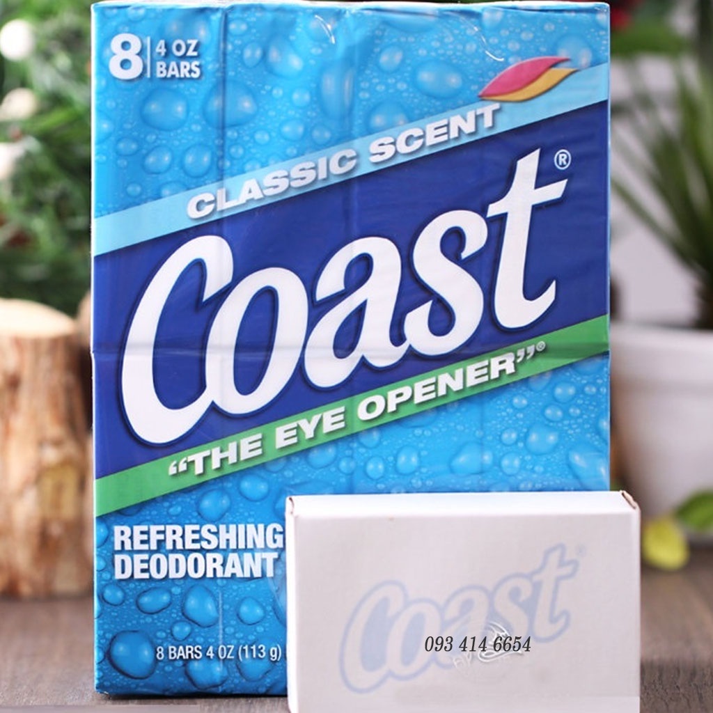 COMBO 8 BÁNH XÀ PHÒNG COAST CỤC CHÍNH HÃNG MỸ 113G
