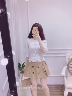 Áo lụa khuy bọc
