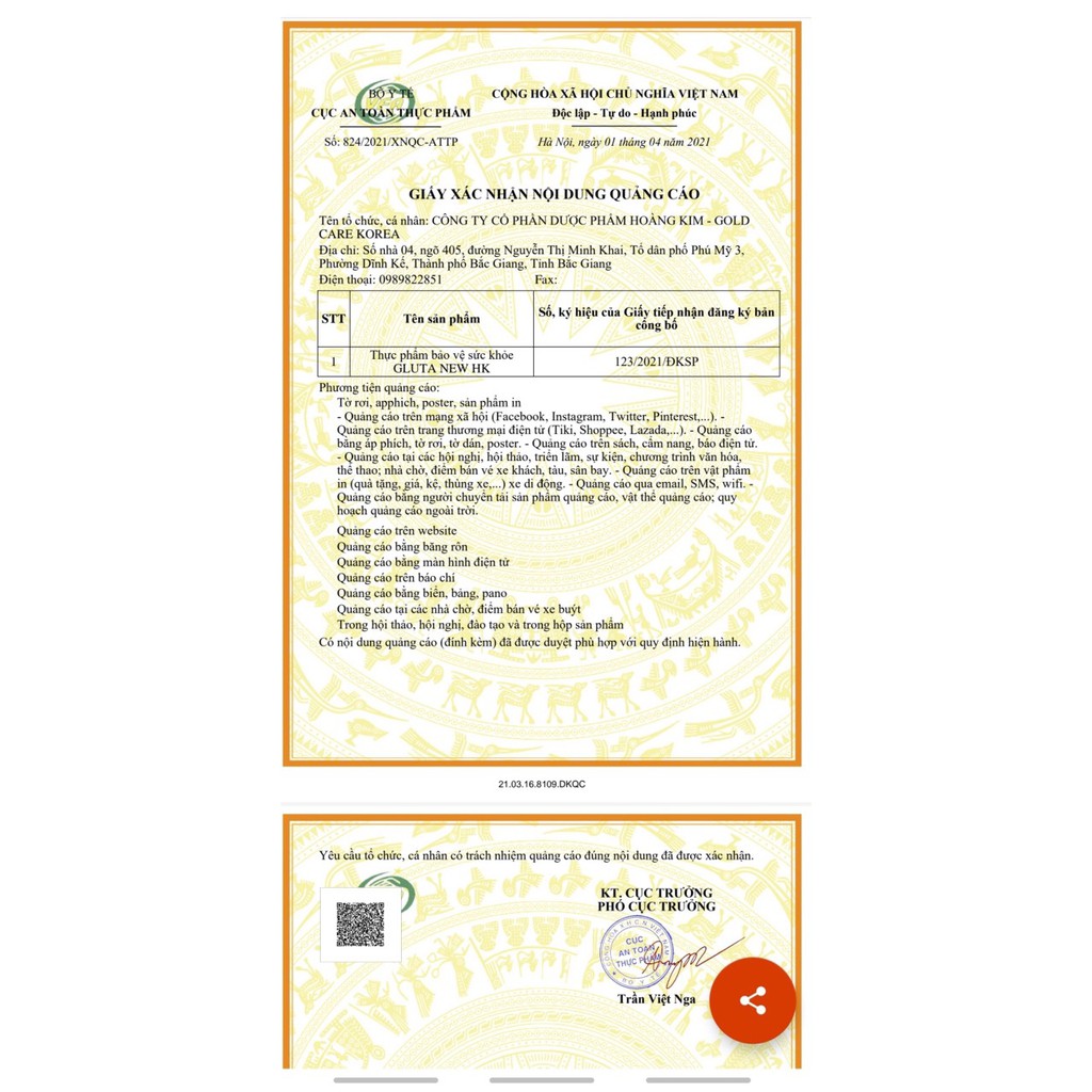 ( Nhập Khẩu) thực Phẩm bảo Vệ Sức Khỏe GLUTA NEW HK | Thế Giới Skin Care
