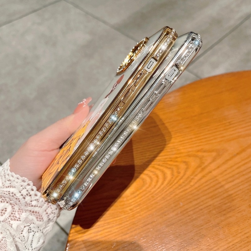 Ốp Điện Thoại Mềm Đính Đá Sang Trọng Cho iphone 13 12/11 Pro Max 7/8plus XR XSmax