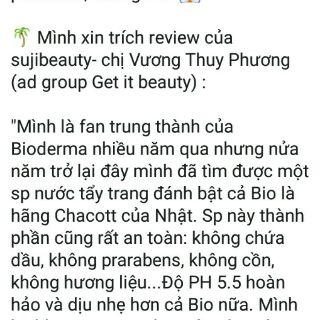 Nước tẩy trang CHACOTT - 500ML