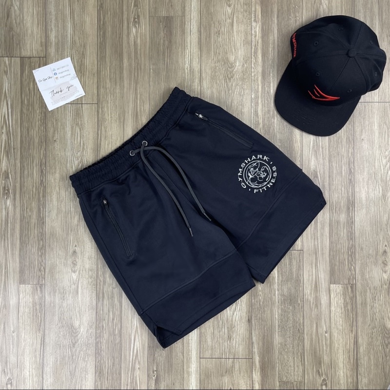 Quần short nam tập gym DO GYM SHOP logo thêu, thun poly co giãn 4 chiều thoáng mát