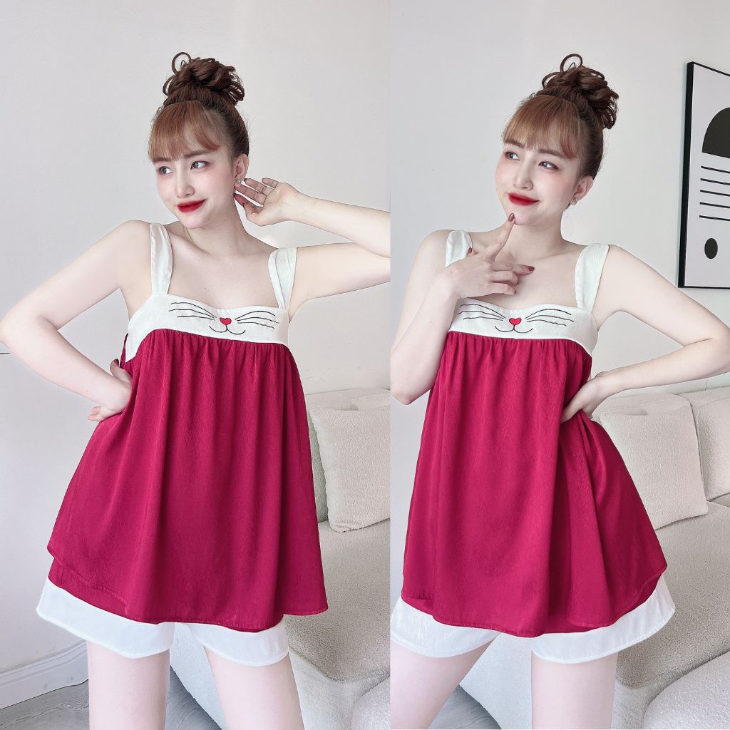 Đồ Ngủ Nữ BIGSIZE MIKY, Đồ Ngủ Sexy cao cấp mềm mại xinh xắn &lt; 70KG