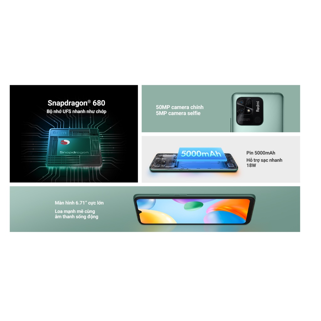 Điện thoại Xiaomi Redmi 10C  Chính Hãng