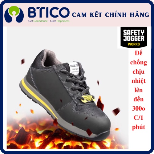 Giày bảo hộ lao động nam Safety Jogger Turbo S3 đế chịu nhiệt lên đến 300oC/1 phút, phi kim loại,nhẹ ,kiểu dáng thể thao