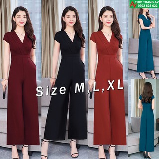 AV6498 - Jumpsuit - Đồ bay dài ống suông xếp pli ngực cực xinh