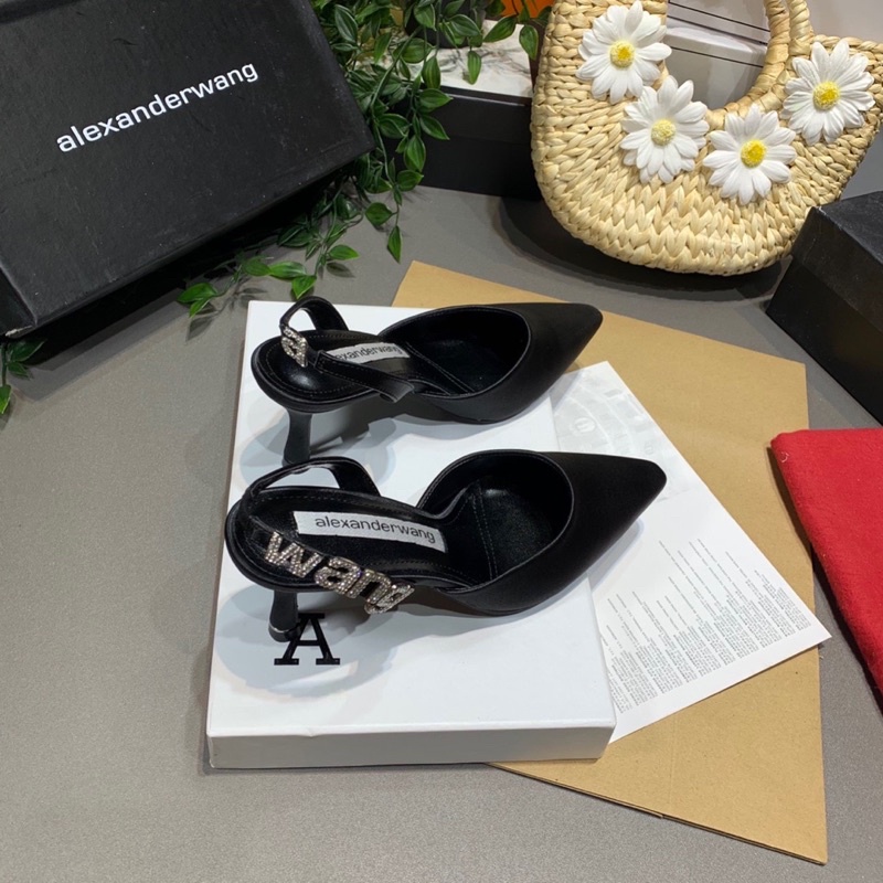 Sandal cao gót alxd wang lụa 5p fullbox
