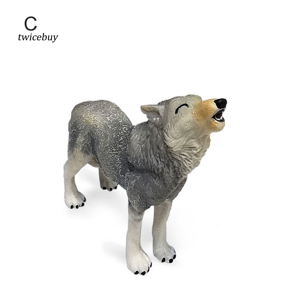 Mô Hình Tượng Chó Sói Siberian Hoạt Hình Nhiều Tư Thế Khác Nhau Trang Trí Nhà Cửa