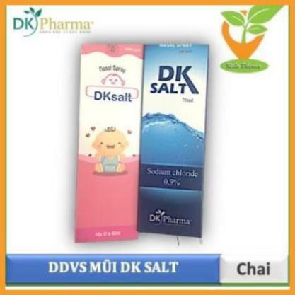 DUNG DỊCH VỆ SINH MŨI HẰNG NGÀY DK SALT BABY / NGƯỜI LỚN _ XỊT MUỐI BIỂN DKSALT