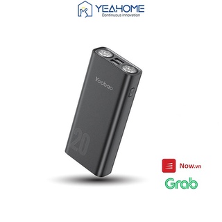 Pin sạc dự phòng Yoobao L20 20000mAh tích hợp 2 đèn LED siêu sáng