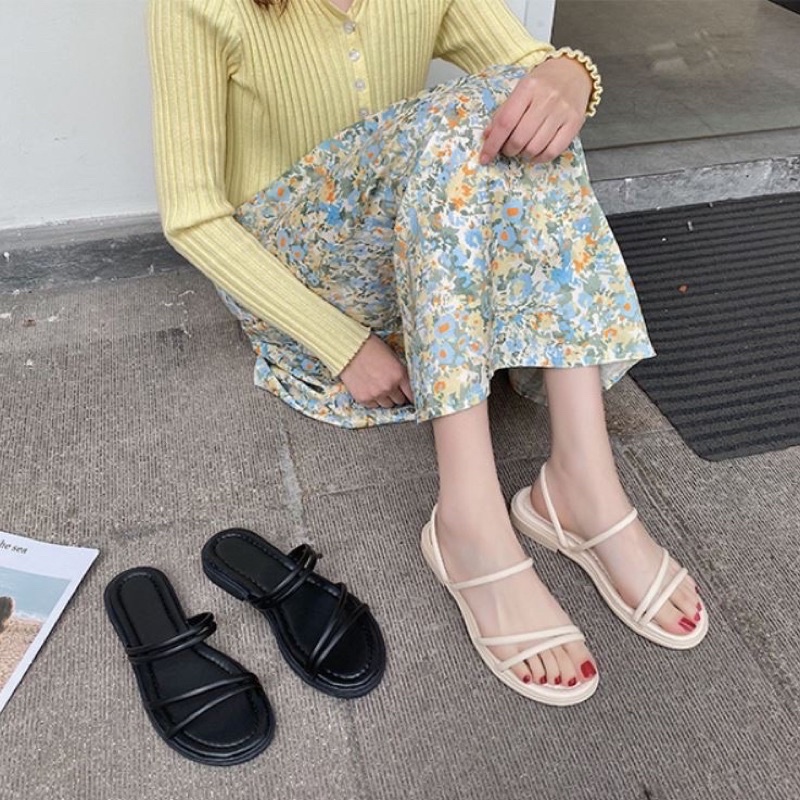 dép đan dây đi biển ulzzang basic