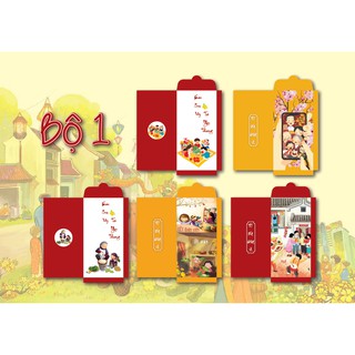 Set 5/30 Bao Lì Xì 2021 💋 BỘ TẾT ẤM BÊN GIA ĐÌNH 💋 - Tết Tân Sửu - Cùng Slogan Siêu Độc - Hình Cute - Độc Lạ - Bộ 1 - Rẻ
