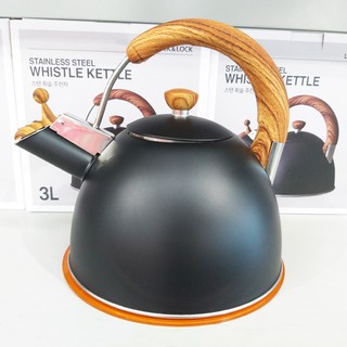Ấm đun nước Inox 304 đáy từ Lock&Lock WHISTLE KETTLE CKT1301 3 lít có còi báo - Larva Store