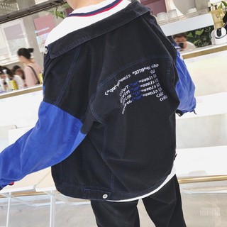 [ FREE SHIP ĐƠN 99K ]_Áo khoác jean tay phối màu .