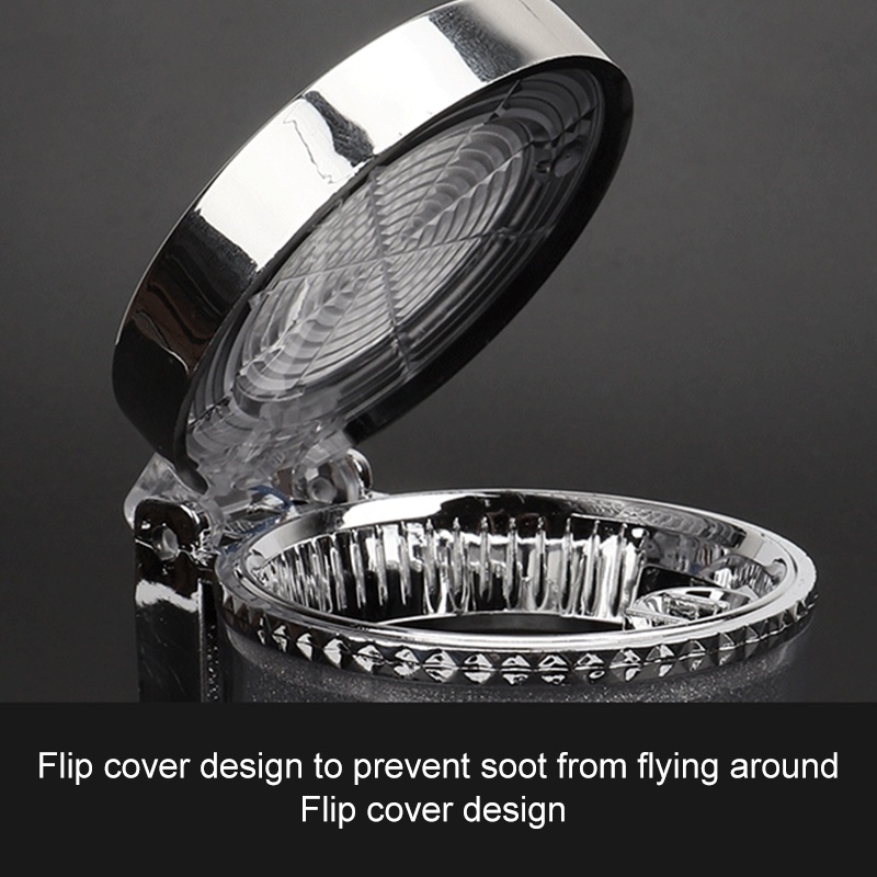 Gạt Tàn Thuốc Có Đèn LED Sử Dụng Năng Lượng Mặt Trời Chuyên Dùng Cho Xe Hơi