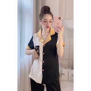 BỘ LỤA PIJAMA PHỐI MÀU XINH