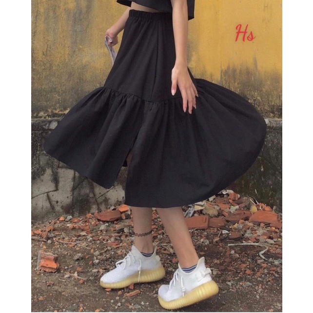 Sét áo cổ vest +chân váy tầng mây HSU1