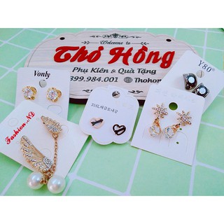 Hoa tai khuyên tai phi kim loại
