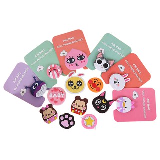 3D Air Holder Cute Cartoon Stand Rabbit Cat Bear Socket For Apple Android Mobile Phone