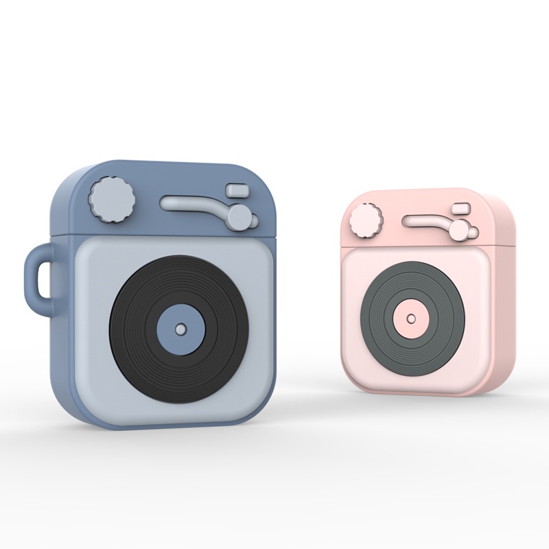 Vỏ bảo vệ hộp sạc tai nghe bluetooth hình hoạt hình 3D dễ thương thích hợp cho Airpods 1 2