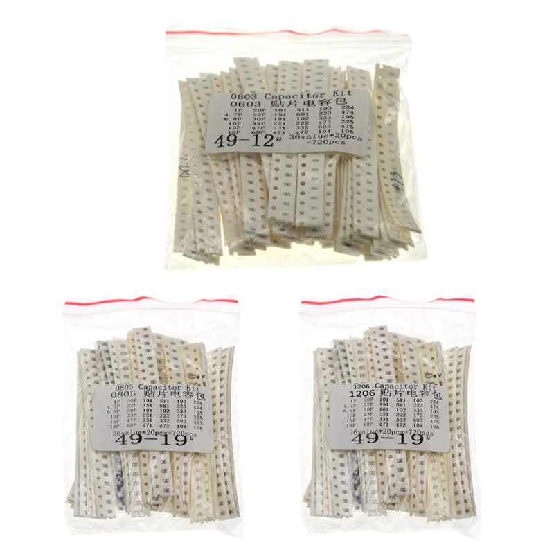 20 Tụ Điện LI 0805 1206 0603 SMD 36Values = 720 Cái 1pF ~ 10uF