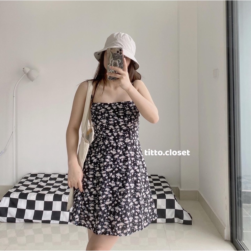 Set Fiona Váy Hoa + Áo Cardigan - Titto Closet