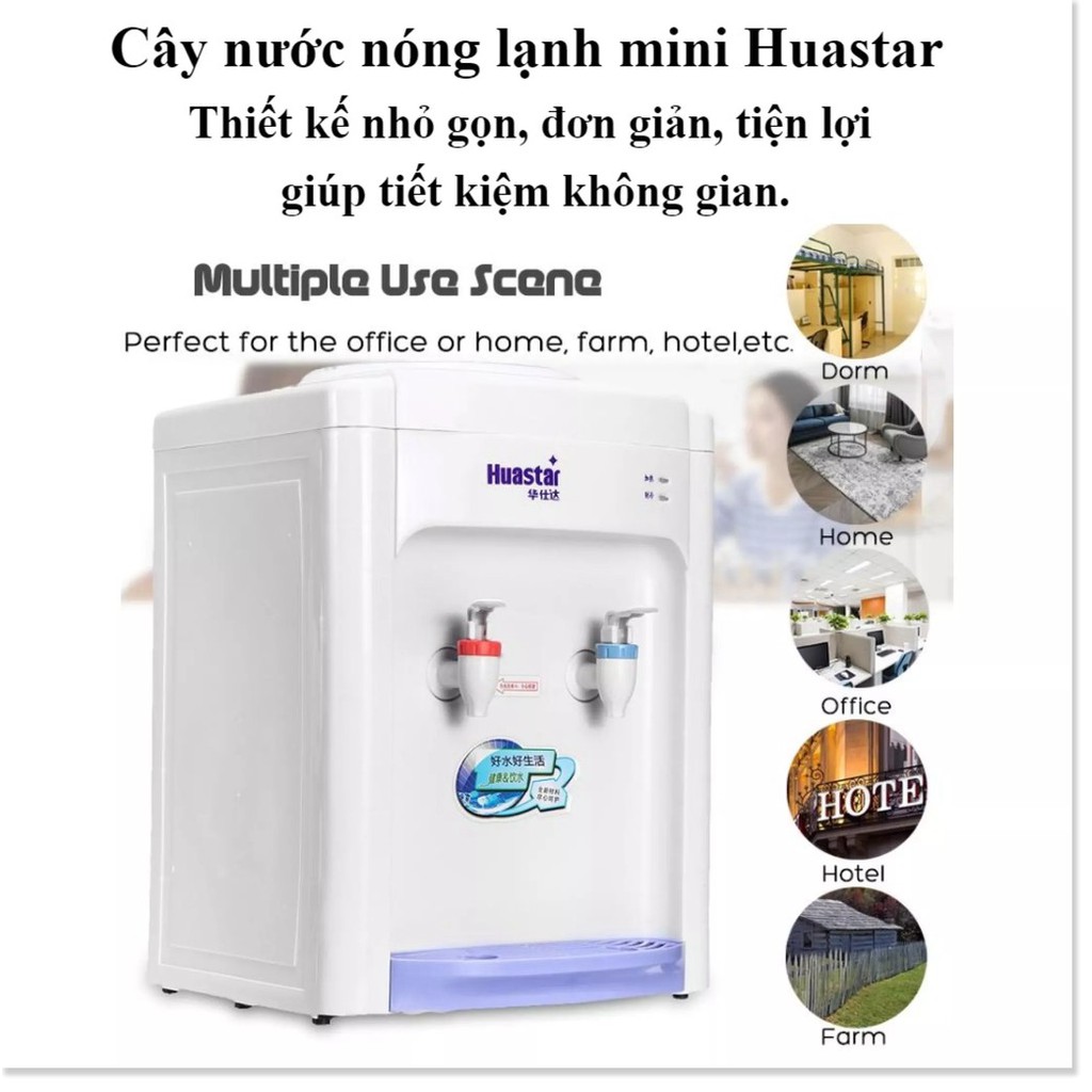 Máy nước nóng lạnh, Cây nước nóng lạnh mini Huastar tiết kiệm điện,có rơ re tự ngắt chống giật - HÀNG CHÍNH HÃNG CAO CẤP