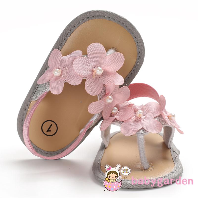 [Mã FASHIONT4FA2 giảm 10K đơn 50K] Giày sandal đính hoa đáng yêu cho bé gái