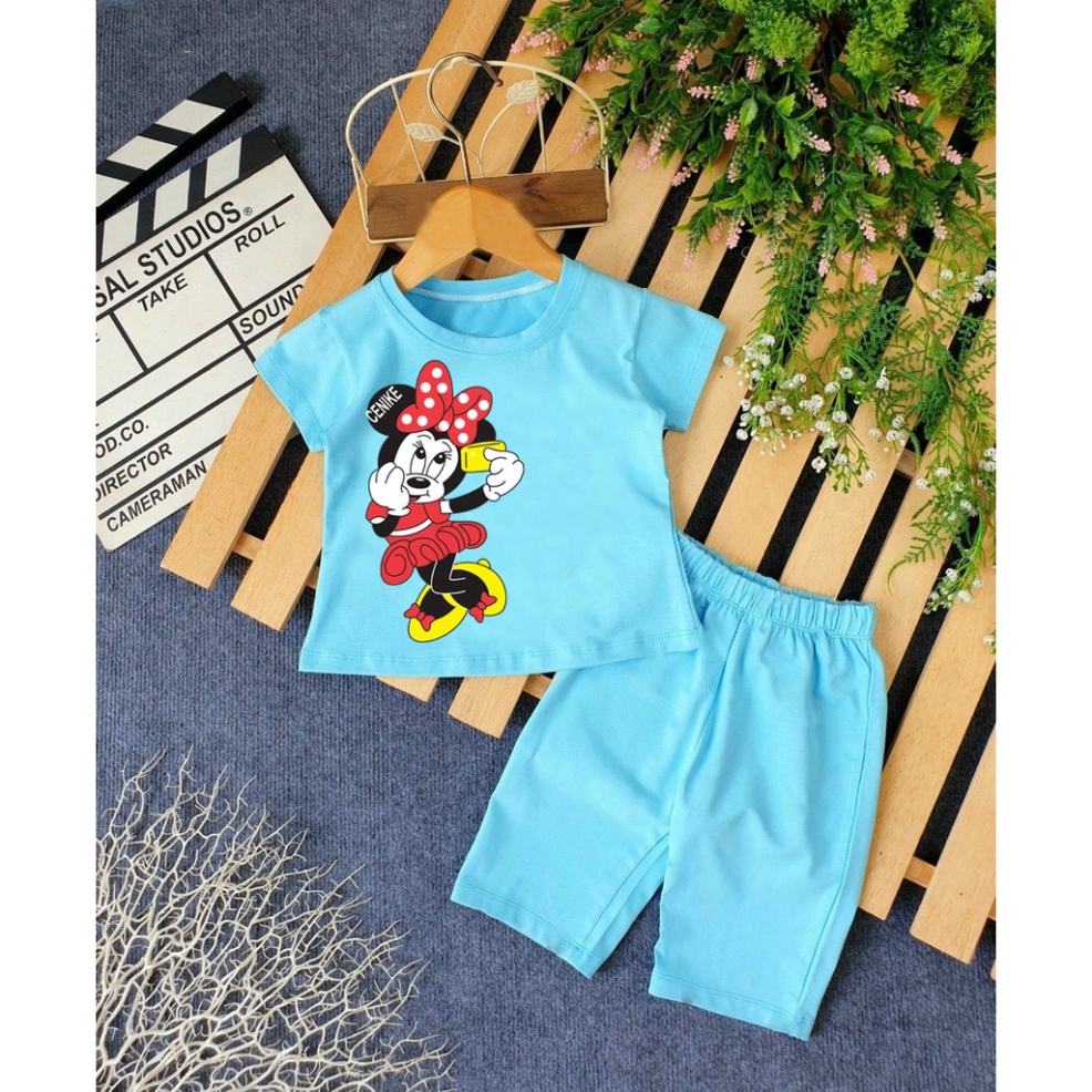 ( Khuyến mãi ) Combo 6 Bộ đồ hình mecki chụp ảnh xinh đẹp cho bé gái cho bé từ 6-28kg.BDBG49. .