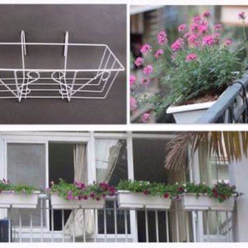 GIÁ TREO + CHẬU NHỰA HÌNH CHỮ NHẬT TRỒNG CÂY HOA,CÂY CẢNH,TRỒNG RAU (KT 48x20x17cm)HÀNG ĐẸP